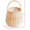  Panier en rotin avec poignée - 33x22CM - Vernu image 7