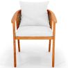 Chaise d'extérieur en bois de teck avec coussins - Bamas image 7