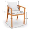 Chaise d'extérieur en bois de teck avec coussins - Bamas image 7