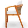 Chaise d'extérieur en bois de teck avec coussins - Bamas image 7