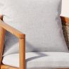 Chaise d'extérieur en bois de teck avec coussins - Bamas image 7