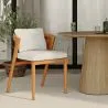 Chaise de salle à manger d'extérieur en teck avec coussins - Esther image 7