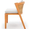 Chaise de salle à manger d'extérieur en teck avec coussins - Esther image 7