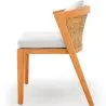 Chaise de salle à manger d'extérieur en teck avec coussins - Esther image 7