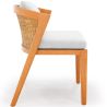 Chaise de salle à manger d'extérieur en teck avec coussins - Esther image 7
