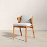 Chaise de salle à manger d'extérieur en teck avec coussins - Esther image 7