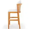 Tabouret Haut d'Extérieur en Bois de Teck avec Coussins - Bamas image 7