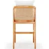 Tabouret Haut d'Extérieur en Bois de Teck avec Coussins - Bamas image 7