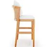 Tabouret Haut d'Extérieur en Bois de Teck avec Coussins - Bamas image 7