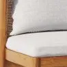 Tabouret Haut d'Extérieur en Bois de Teck avec Coussins - Bamas image 7