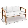 Canapé d'extérieur en bois de teck - 140 CM - Bamas image 7