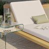 Chaise longue en bois de teck avec coussin - Steela image 7
