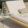 Chaise longue en bois de teck avec coussin - Steela image 7