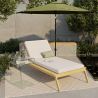 Chaise longue en bois de teck avec coussin - Steela image 7
