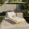Chaise longue en bois de teck avec coussin - Steela image 7