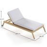Chaise longue en bois de teck avec coussin - Steela image 7