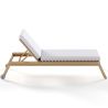 Chaise longue en bois de teck avec coussin - Steela image 7
