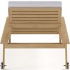 Chaise longue en bois de teck avec coussin - Steela image 7