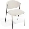 Chaise de salle à manger - Tapissée en tissu bouclé - Métal noir - Seda image 7