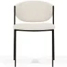 Chaise de salle à manger - Tapissée en tissu bouclé - Métal noir - Seda image 7