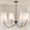 Lustre Noir de Plafond avec 4 Abat-jours - Dixiu image 7