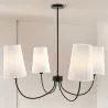 Lustre Noir de Plafond avec 4 Abat-jours - Dixiu image 7