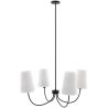 Lustre Noir de Plafond avec 4 Abat-jours - Dixiu image 7