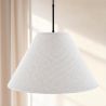 Lampe de Plafond Suspendue avec Abat-jour en Tissu Beige - Fula image 7