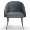 Fauteuil design - Revêtu de velours - Pied dorée - Wasda image 7