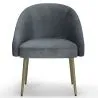 Fauteuil design - Revêtu de velours - Pied dorée - Wasda image 7