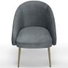 Fauteuil design - Revêtu de velours - Pied dorée - Wasda image 7