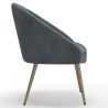 Fauteuil design - Revêtu de velours - Pied dorée - Wasda image 7
