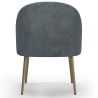 Fauteuil design - Revêtu de velours - Pied dorée - Wasda image 7
