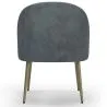 Fauteuil design - Revêtu de velours - Pied dorée - Wasda image 7