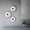Lampe Murale Applique Fleur en Métal Blanc et Doré - 45CM image 7