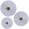 Lampe Murale Applique Fleur en Métal Blanc et Doré - 45CM image 7
