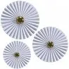 Lampe Murale Applique Fleur en Métal Blanc et Doré - 45CM image 7