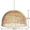 Lampe Suspendue en Rotin - Boho Bali - Capril image 7