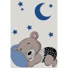Grand Tapis Enfant Motif Ours Dormant - Bleu et Gris (290x200 cm) - Hercai image 7