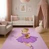 Grand Tapis pour Enfant Design Fées - Rose (290x200 cm) - Oya image 7