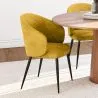 Chaise de Salle à Manger Tapissée en Velours Côtelé - Feudum image 7