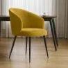 Chaise de Salle à Manger Tapissée en Velours Côtelé - Feudum image 7