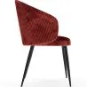 Chaise de Salle à Manger Tapissée en Velours Côtelé - Feudum image 7
