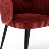 Chaise de Salle à Manger Tapissée en Velours Côtelé - Feudum image 7