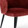 Chaise de Salle à Manger Tapissée en Velours Côtelé - Feudum image 7