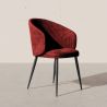 Chaise de Salle à Manger Tapissée en Velours Côtelé - Feudum image 7
