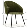 Chaise de Salle à Manger Rembourrée en Velours - Brugges image 7