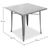 Table à manger carrée design industriel - Stylix image 7