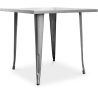 Table à manger carrée design industriel - Stylix image 7