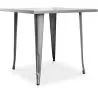Table à manger carrée design industriel - Stylix image 7